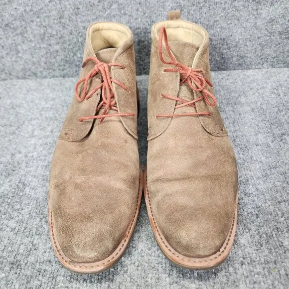 ECCO Biarritz Men’s Leather Chukka Boots Tan EUR 45 Lace-up Comfortable 11-11.5