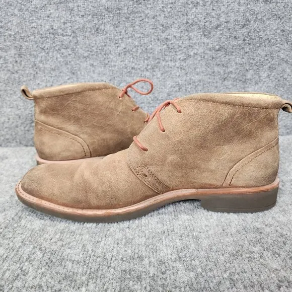 ECCO Biarritz Men’s Leather Chukka Boots Tan EUR 45 Lace-up Comfortable 11-11.5