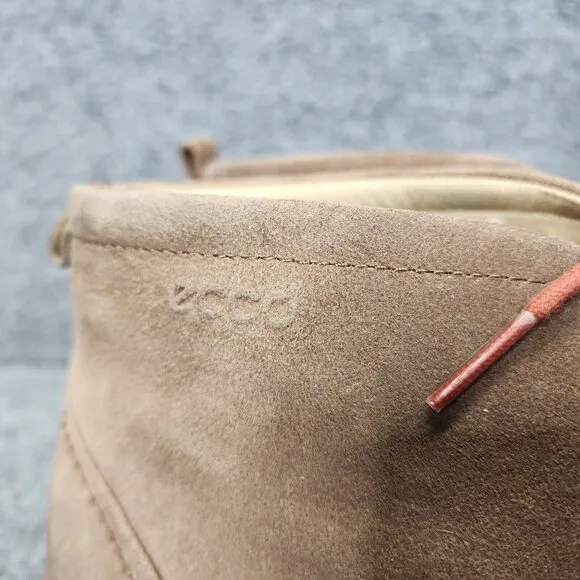 ECCO Biarritz Men’s Leather Chukka Boots Tan EUR 45 Lace-up Comfortable 11-11.5