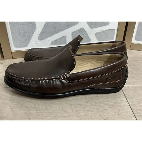 ECCO Classic Driver Moc Loafer Slip On Men Shoes 571004 Leather Sz 44 Us 10 10.5