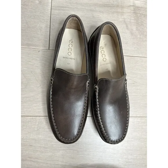ECCO Classic Driver Moc Loafer Slip On Men Shoes 571004 Leather Sz 44 Us 10 10.5