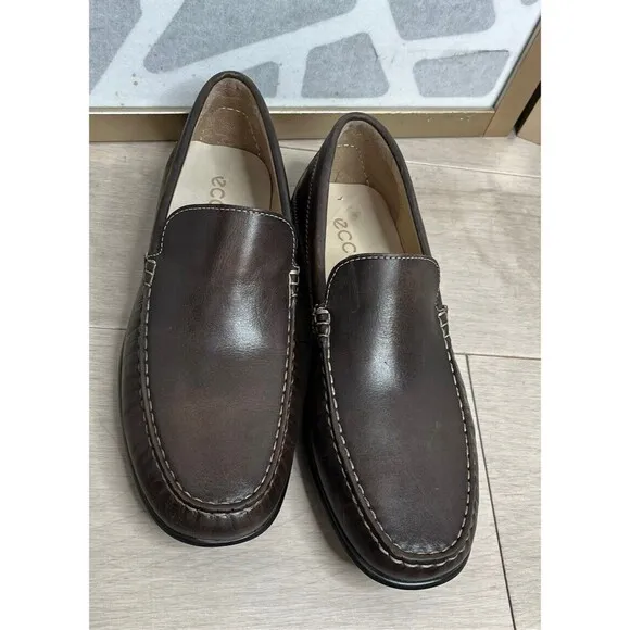 ECCO Classic Driver Moc Loafer Slip On Men Shoes 571004 Leather Sz 44 Us 10 10.5