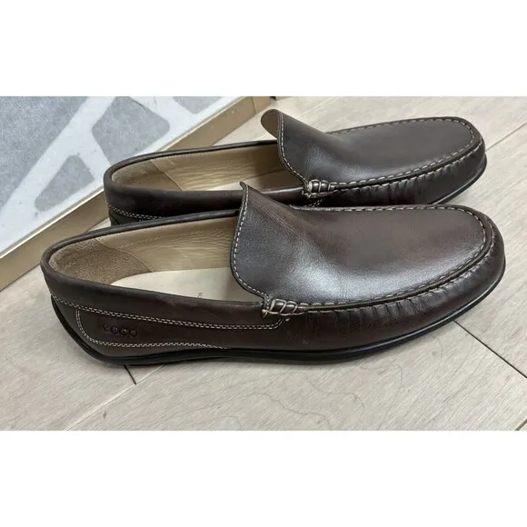 ECCO Classic Driver Moc Loafer Slip On Men Shoes 571004 Leather Sz 44 Us 10 10.5