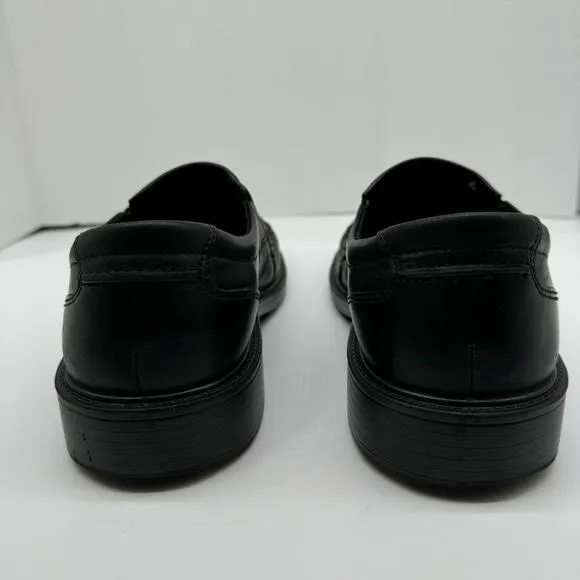 ECCO Men London Round Toe Slip on Loafer Size EU 47/US 13-13.5 Black Leather EUC