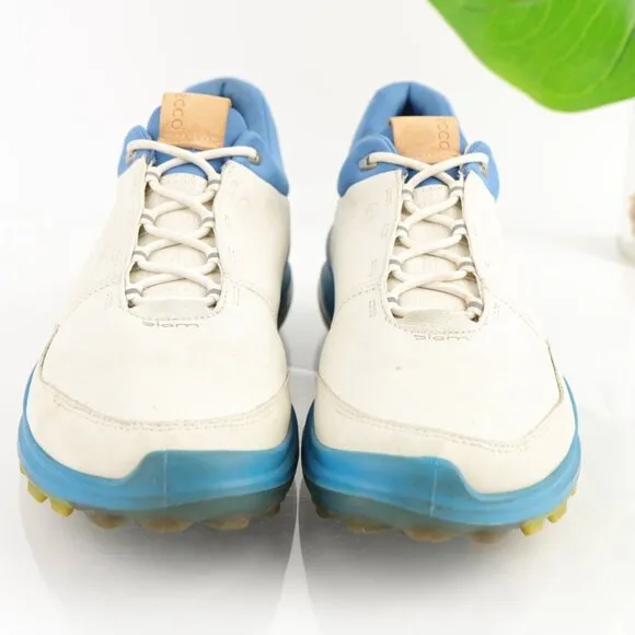 Ecco Mens Biom Hybrid 3 Golf Shoes Size 8 Waterproof White Yak Leather GoreTex