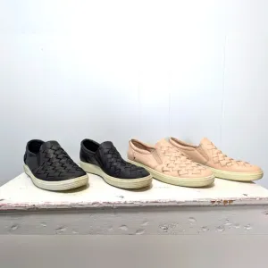 Ecco Soft 7 Woven Leather Slip On Shoes Two Pair Lot Black Pink Size 8 Or 39