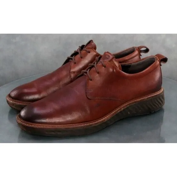 ECCO S.T.I Hybrid Men's Trainers Shoes Size EU 42 US 8-8.5 Leather Brown