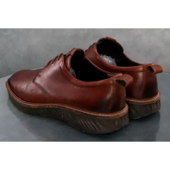 ECCO S.T.I Hybrid Men's Trainers Shoes Size EU 42 US 8-8.5 Leather Brown