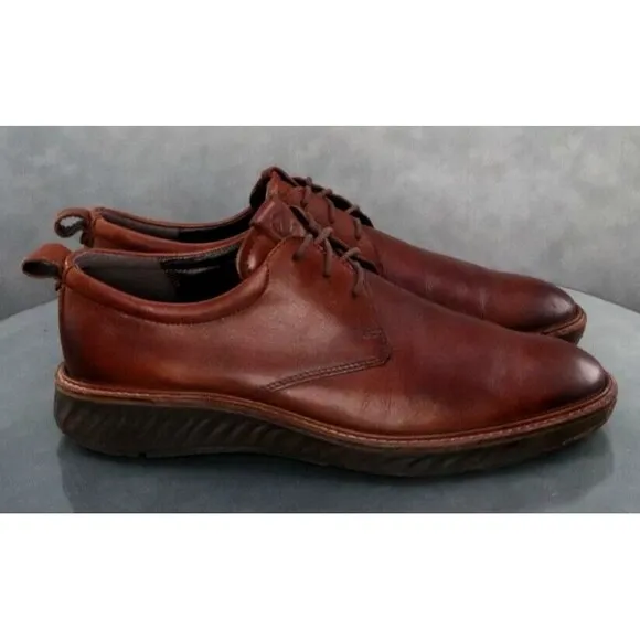 ECCO S.T.I Hybrid Men's Trainers Shoes Size EU 42 US 8-8.5 Leather Brown