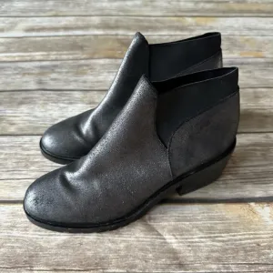 Eileen Fisher Ankle Boots Metallic Finish Leather Sz 8.5