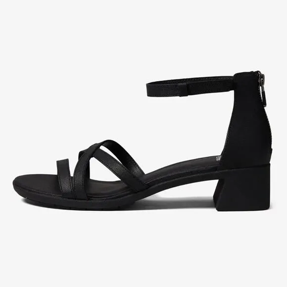 Eileen Fisher Noni Sandals with Ankle Strap in Black, 7.5 NWOB