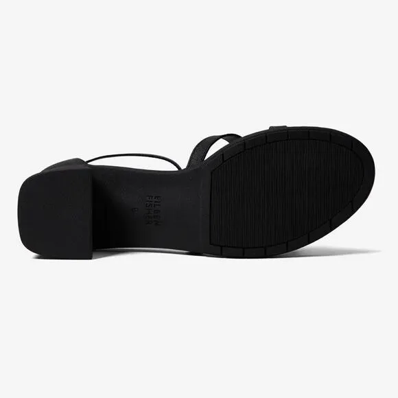 Eileen Fisher Noni Sandals with Ankle Strap in Black, 7.5 NWOB