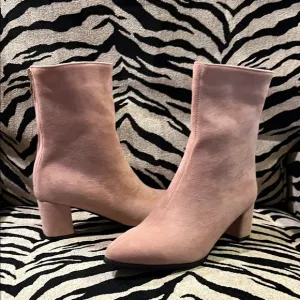 Elegant Pink Ankle Boots