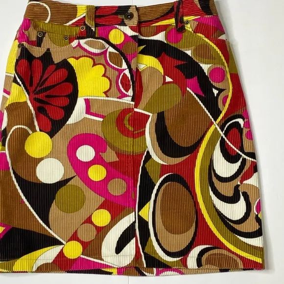 Etcetera Mod Print MiniSkirt Size 2