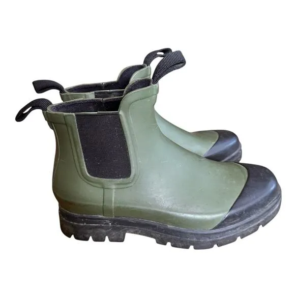 Everlane The Rain Boots - Size 6 - Surplus Green/Black