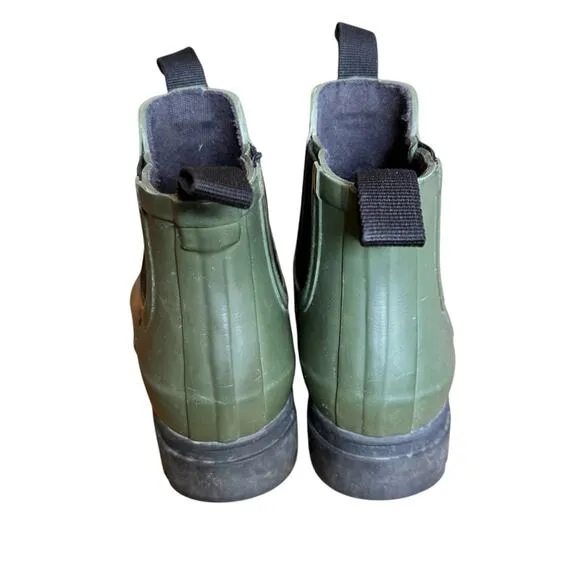 Everlane The Rain Boots - Size 6 - Surplus Green/Black