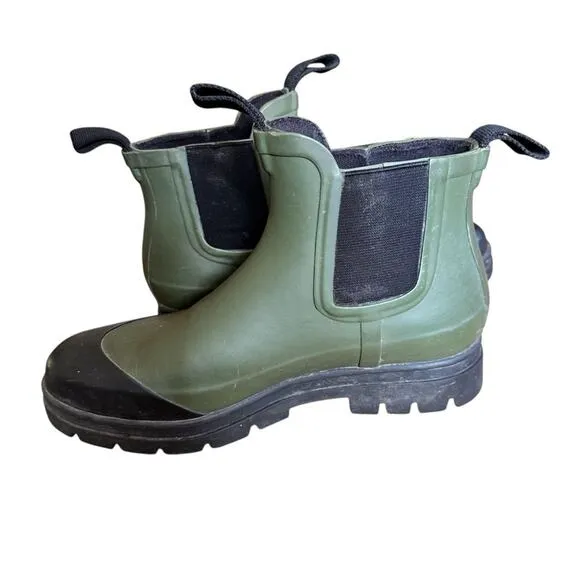 Everlane The Rain Boots - Size 6 - Surplus Green/Black