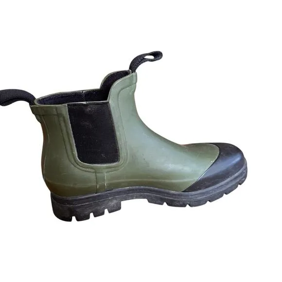 Everlane The Rain Boots - Size 6 - Surplus Green/Black