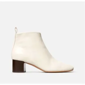 Everlane The Day Ankle Boots in Bone Leather Size 7