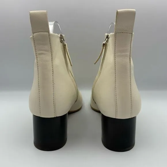 Everlane The Day Ankle Boots in Bone Leather Size 7