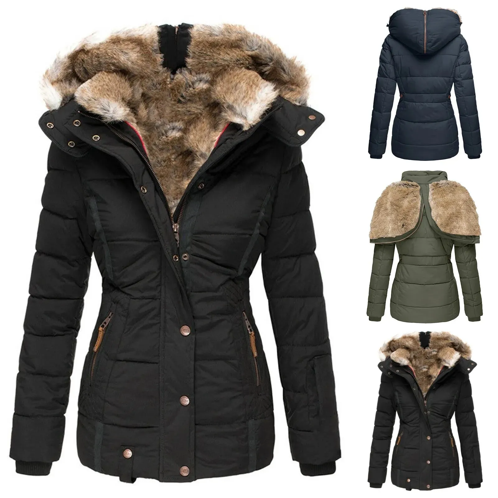 Evie – Hooded Winter Parka – Water-Resistant & Comfortable