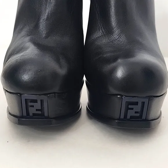Fendi Black Platform Booties Size 41
