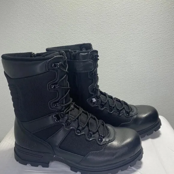 FILA Men’s Stormer High Top Boots – Black Leather – Size 11.5 – Lace-Up Comfort