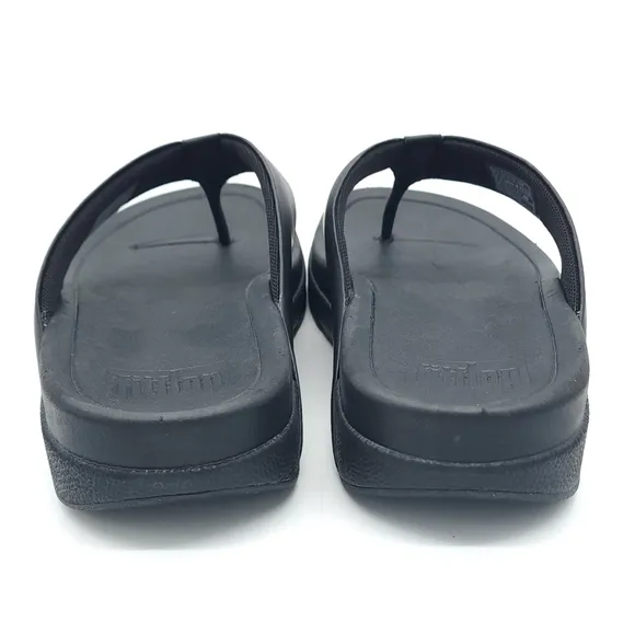 FitFlop Men's Surfer Toe Post Black Flip Flop Sporty Sandals Size 10