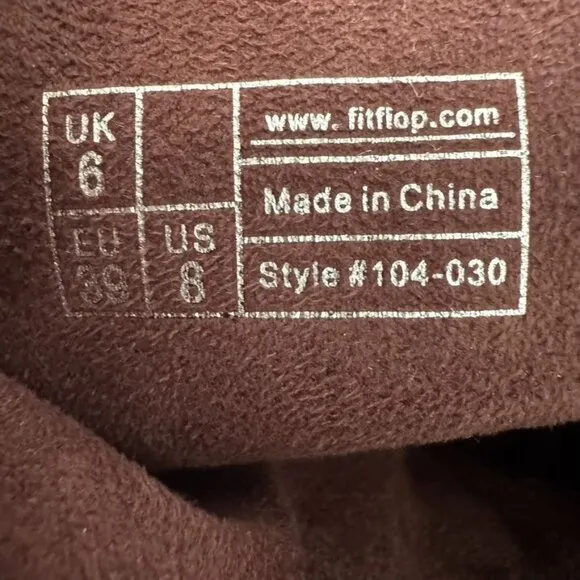 Fitflop Superboot Brown Suede Leather Slip On Platform Boots Size 8