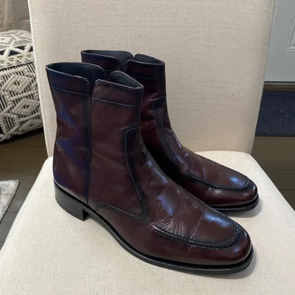 Florsheim Mens Essex leather zipper ankle boots size 10.5