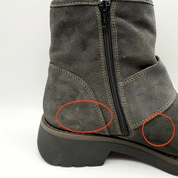FLY LONDON Womens RILY991FLY Boots EU 40 US 9-9.5 Dark Gray Suede NIB