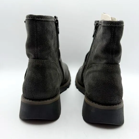 FLY LONDON Womens RILY991FLY Boots EU 40 US 9-9.5 Dark Gray Suede NIB