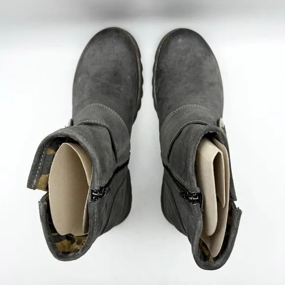 FLY LONDON Womens RILY991FLY Boots EU 40 US 9-9.5 Dark Gray Suede NIB