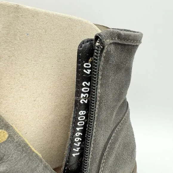 FLY LONDON Womens RILY991FLY Boots EU 40 US 9-9.5 Dark Gray Suede NIB