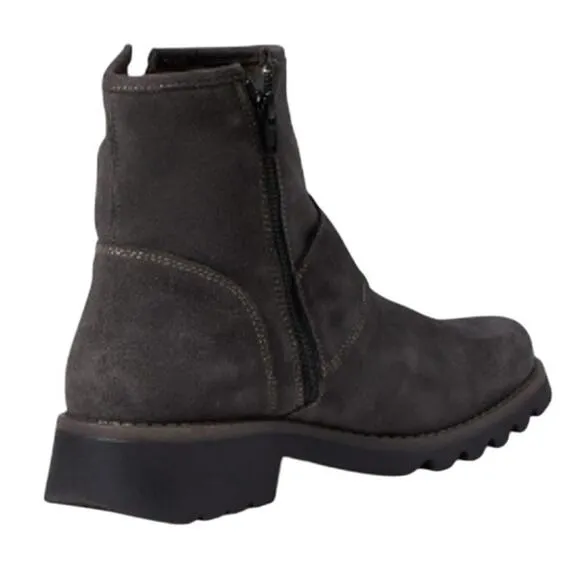 FLY LONDON Womens RILY991FLY Boots EU 40 US 9-9.5 Dark Gray Suede NIB