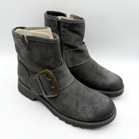 FLY LONDON Womens RILY991FLY Boots EU 40 US 9-9.5 Dark Gray Suede NIB