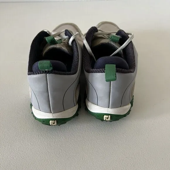 Footjoy Freestyle Golf Shoes Mens 9.5 Gray/Green 57331 Lace Up Spike Waterproof