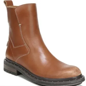 Franco Sarto Leather Cognac Santana Booties Size 7.5
