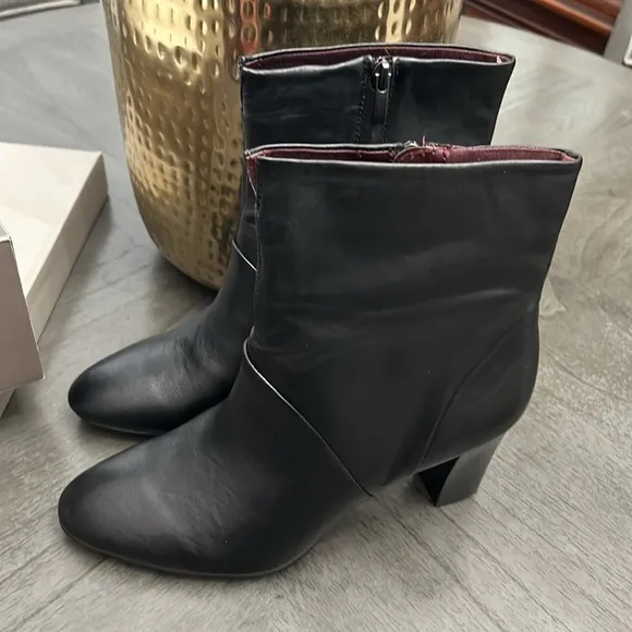 FRANCO SARTO Pia Womens Leather Zipper Ankle Boots