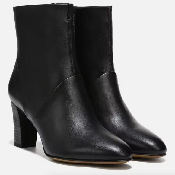 FRANCO SARTO Pia Womens Leather Zipper Ankle Boots