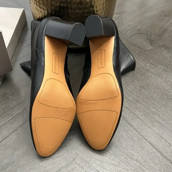 FRANCO SARTO Pia Womens Leather Zipper Ankle Boots