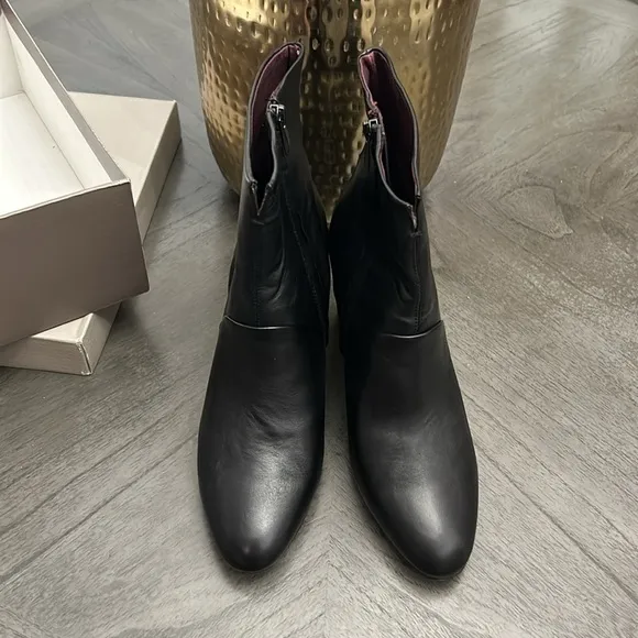 FRANCO SARTO Pia Womens Leather Zipper Ankle Boots
