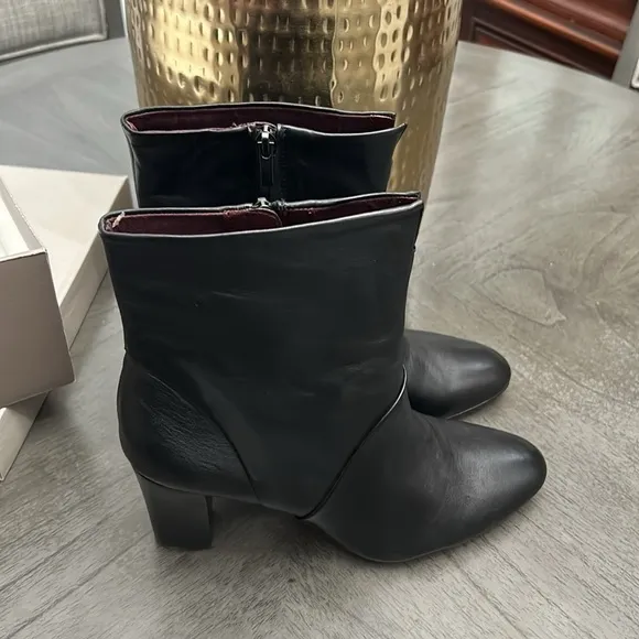 FRANCO SARTO Pia Womens Leather Zipper Ankle Boots