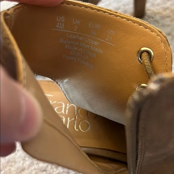 Franco Sarto Stylish Brown Lace-Up Heeled Sandals sz 4 never worn