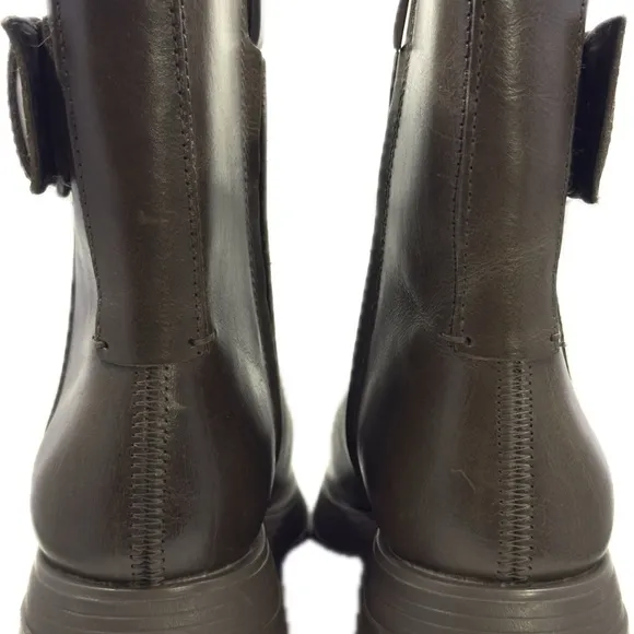 Franco Sarto Womens Jersey Leather Ankle Boots Size 7 Brown NWT without box