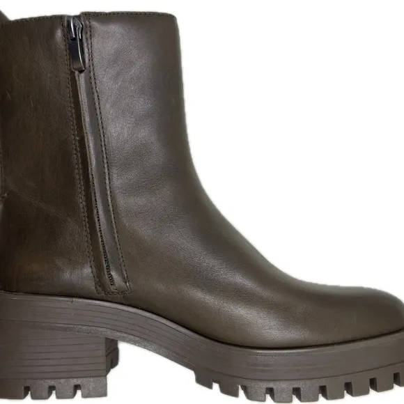 Franco Sarto Womens Jersey Leather Ankle Boots Size 7 Brown NWT without box