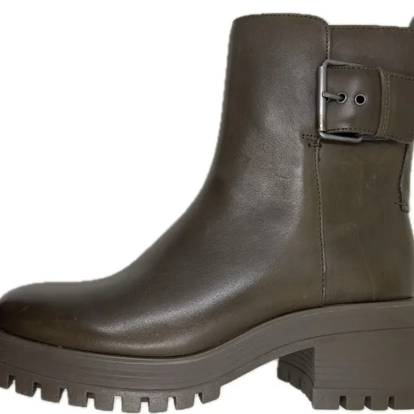 Franco Sarto Womens Jersey Leather Ankle Boots Size 7 Brown NWT without box
