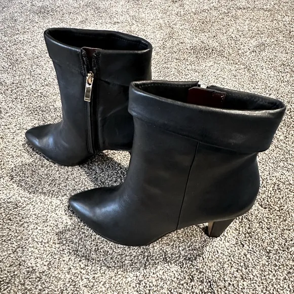 Franco Sarto Womens KEILAH Leather Heels Ankle Boots - Size 6.5 - New In Box