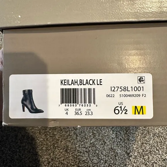 Franco Sarto Womens KEILAH Leather Heels Ankle Boots - Size 6.5 - New In Box