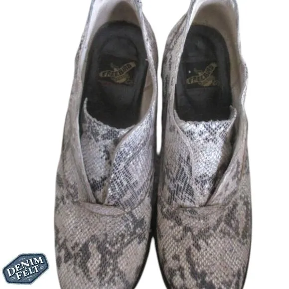 FREE BIRD Women’s SADIE BOOTIES/Boots IN WHITE PYTHON | PRELOVED!!